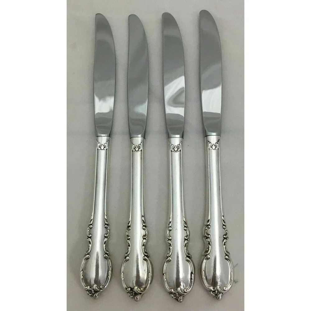 4‎ Rogers Bros 1847 Reflection International Silver Silverplate Flatware Knives